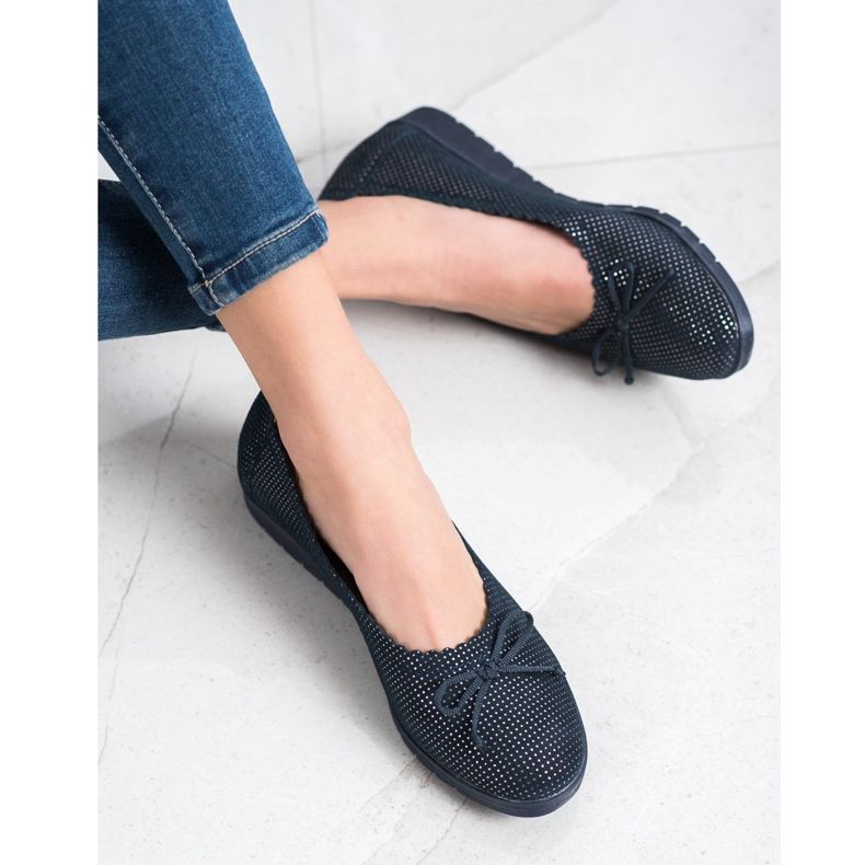 Filippo Ballerines élégantes avec court bleu marin bleu 1