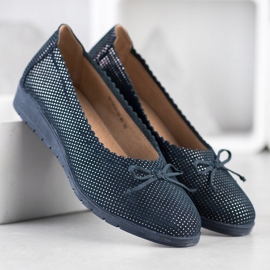 Filippo Ballerines élégantes avec court bleu marine bleu 2