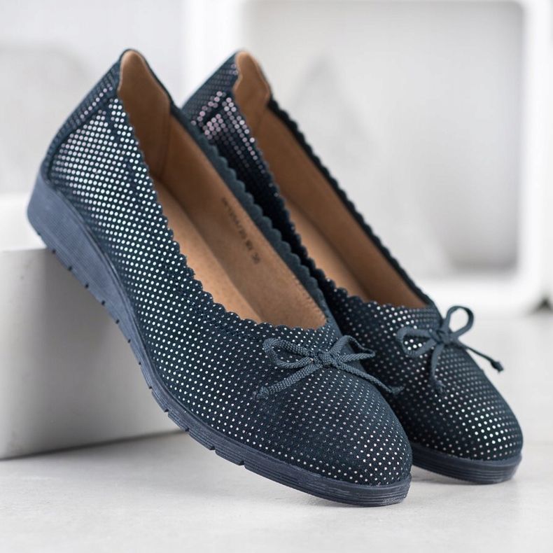 Filippo Ballerines élégantes avec court bleu marin bleu 2