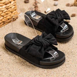 Seastar Pantoufles Avec Un Noeud le noir 1