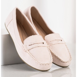 Super Me Mocassins en daim beige 3