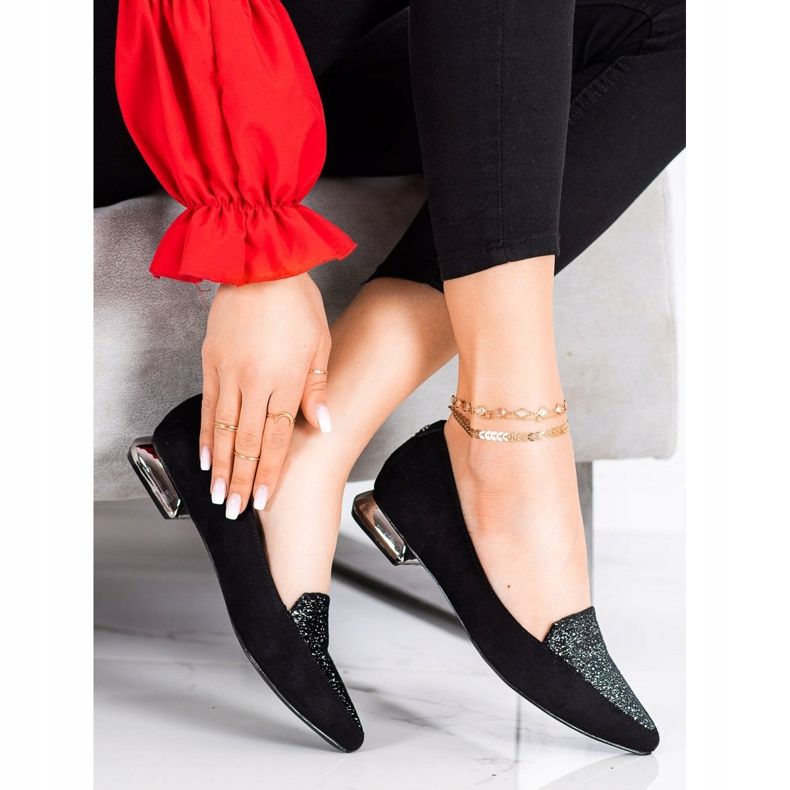 Goodin Escarpins à pointes à la mode le noir 1