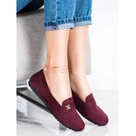 Fama Espadrilles En Daim Avec Ornement rouge 3