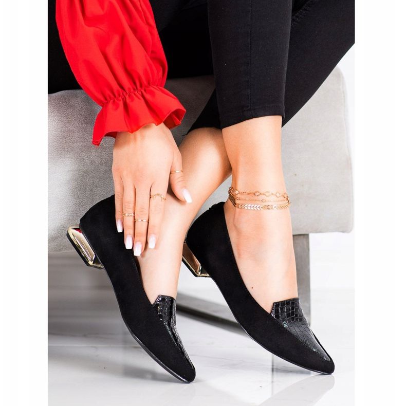 Goodin Escarpins à la mode à Spitz noir 1