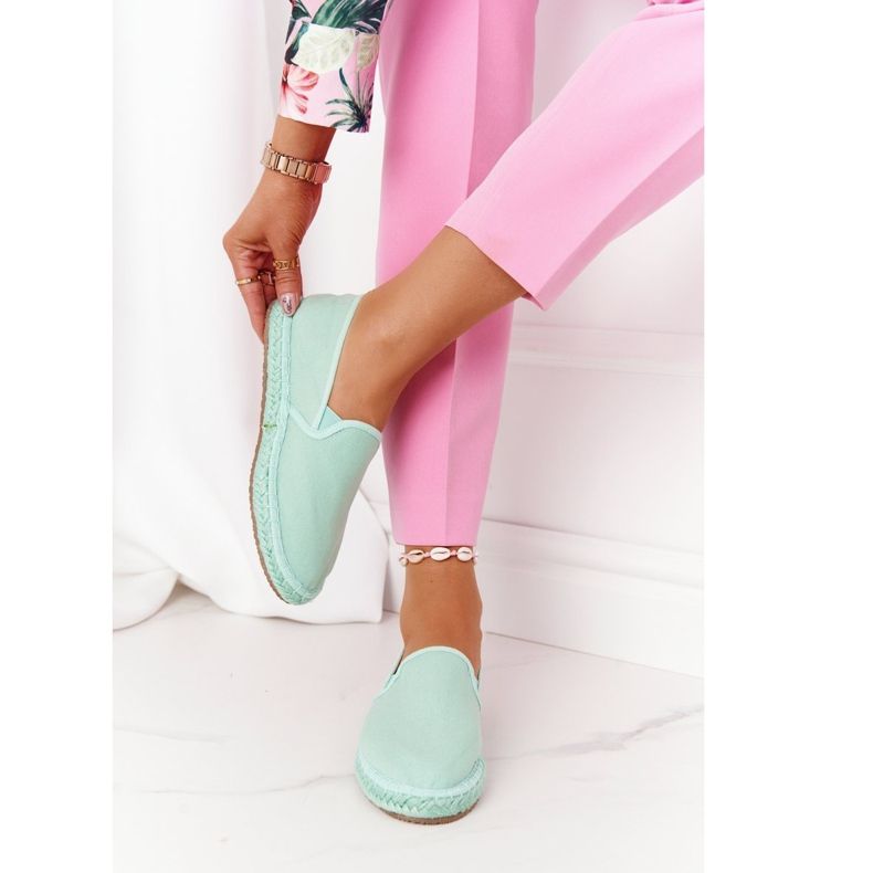 Espadrilles Vertes Sur La Semelle Tressée Big Star DD274A141 2