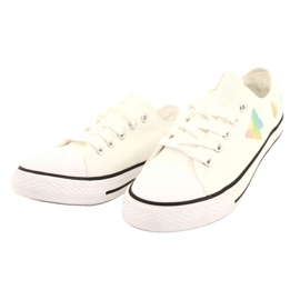 NEWS Baskets blanches avec papillons noués 21DZ35-3585 1