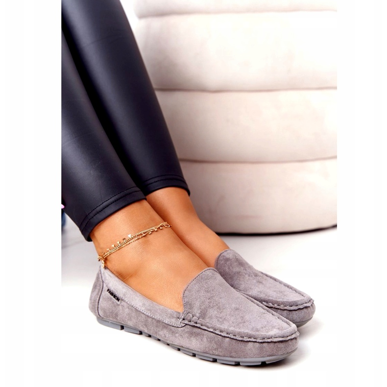 PH1 Mocassins Femme En Daim Gris Saint-Marin 3