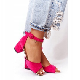 Sandales Talons Hauts Daim Vinceza 21-20100 Fuchsia rose 3
