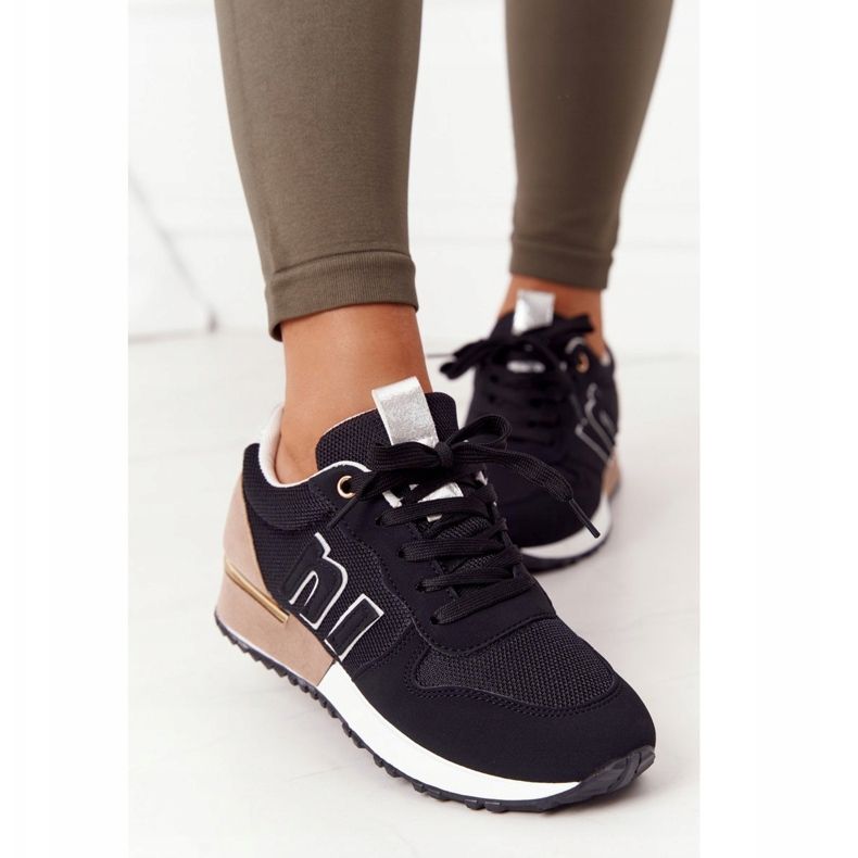 Chaussures de sport femme Baskets Noir Maddie brun 2