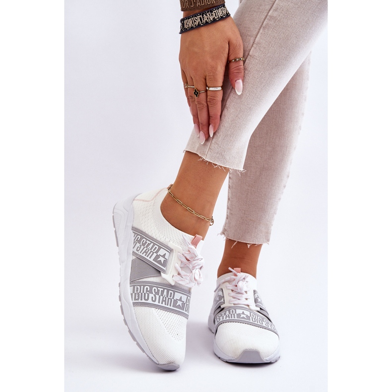 Chaussures de sport pour femmes en mousse à mémoire Big Star HH274355 Blanc 1