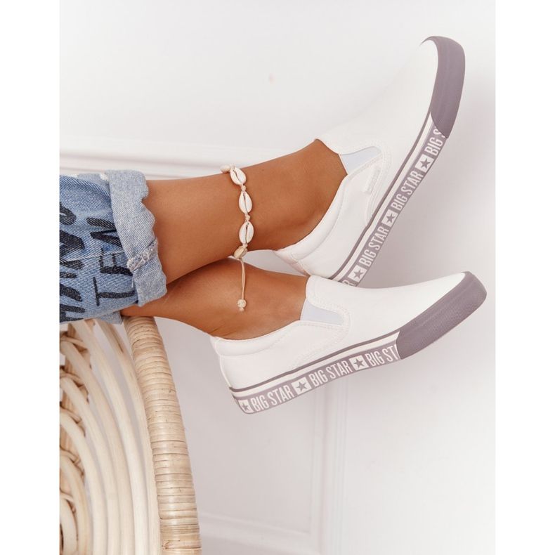 Baskets Femme Slip-on Big Star HH274007 Blanc 1