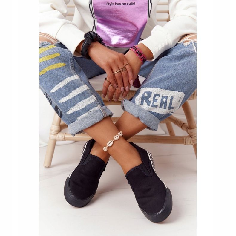 Baskets Femme Slip-on Big Star HH274012 Noir 2