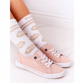 Baskets femme Big Star HH274060 Rose blanche 1