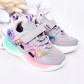 Apawwa Chaussures de sport pour enfants Baskets Gris Jump Jump multicolore 1