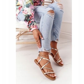 S.Barski Sandales Avec Tresse S. Bararski 152-1 Or d'or 1 S.Barski Sandales Avec Tresse S. Bararski 152-1 Or d'or 1