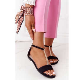 S.Barski Sandales élégantes en daim S. Bararski 541-7 Noir 1