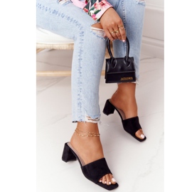 Sandales en daim à talon haut S.Barski 238-S1 Noir 1