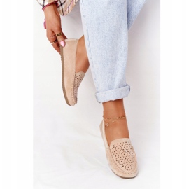 Mocassins Femme En Daim Beige Molly 1
