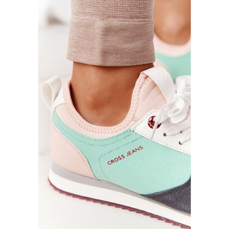 Chaussures de sport Memory Foam Cross Jeans HH2R4049C Vert-Rose 2