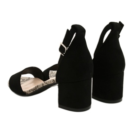 Sandales sur un poste bas Sergio Leone SK839 beige brun noir 5