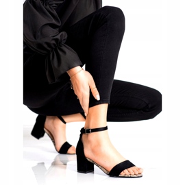 Sandales sur un poste bas Sergio Leone SK839 beige brun noir 1