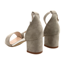 Sergio Leone Sandales sur un faible pilier SK839 Silver argent 5