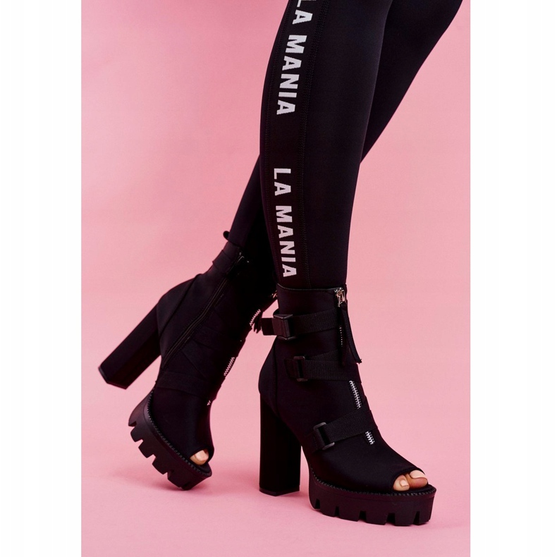 PS1 Bottines Pour Femmes À Bout Ouvert Gladios Noir le noir 2