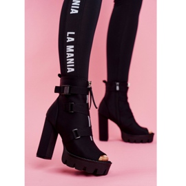 PS1 Bottines Pour Femmes À Bout Ouvert Gladios Noir le noir 1