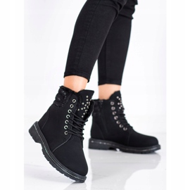 SHELOVET Trappeurs noirs avec zircone cubique 2