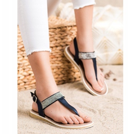 S. BARSKI Sandales de Japonais S.BARSKI bleu marine 1