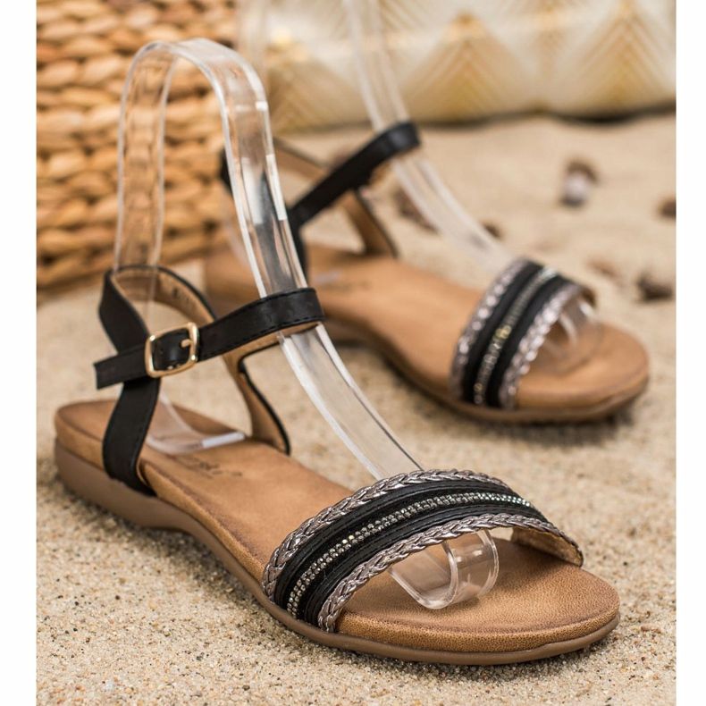 S. BARSKI Sandales noires de S.BARSKI le noir 1