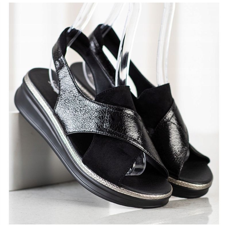 Sandales à enfiler Sergio Leone noir 1