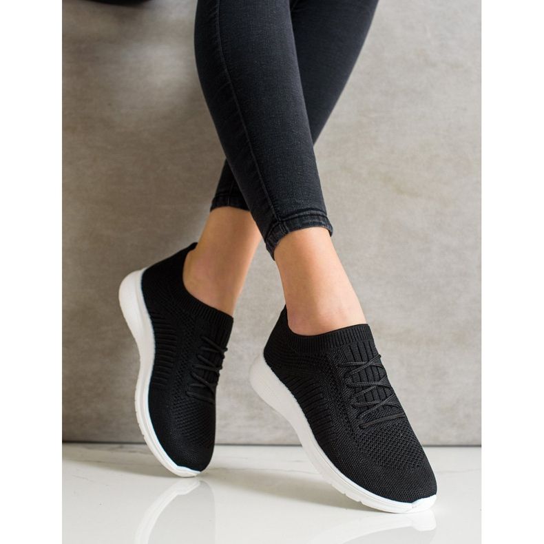 SHELOVET Chaussures de sport ajourées confortables le noir 2