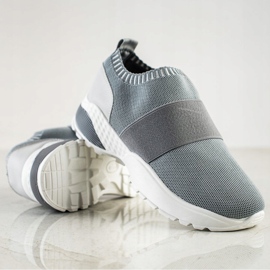 SHELOVET Chaussures de sport à enfiler avec une bande élastique gris 1 SHELOVET Chaussures de sport à enfiler avec une bande élastique gris 1