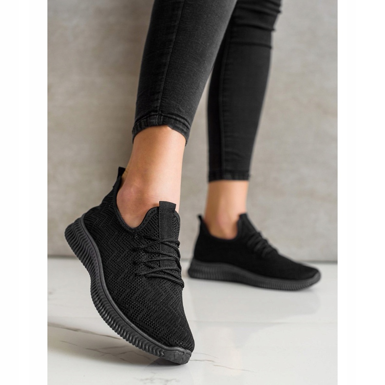SHELOVET Chaussures de sport ajourées noir 2