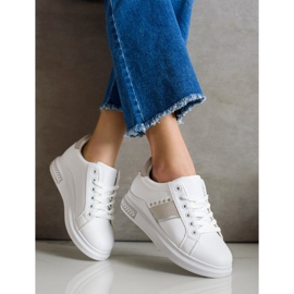 SHELOVET Baskets décontractées blanche 2