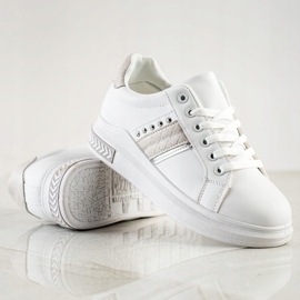 SHELOVET Baskets décontractées blanche 1