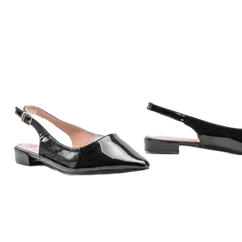 Ballerines plates vernies noires Tia 1