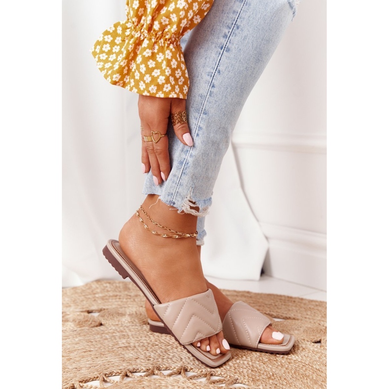 S.Barski Chaussons En Cuir Avec Matelassage S. Barski 331-42 Cappuccino beige 2