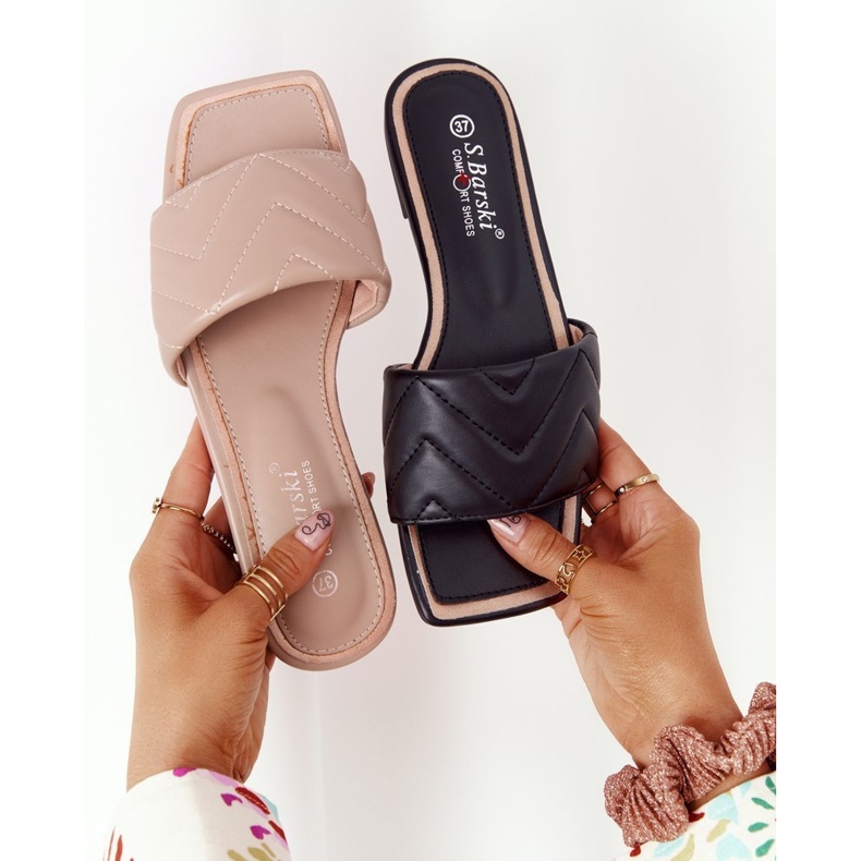 S.Barski Chaussons En Cuir Avec Matelassage S. Barski 331-42 Cappuccino beige 1