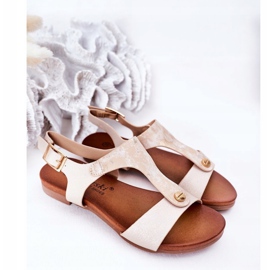 S.Barski Sandales pour enfants S. Bararski Comfort Zlote blanche argent d'or 1