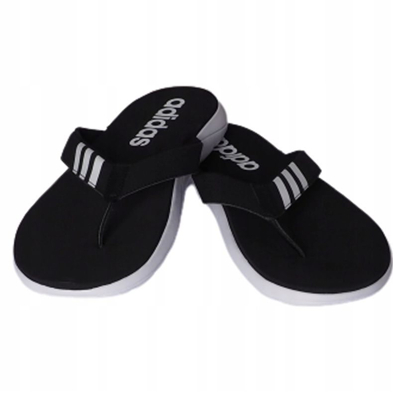 Pantoufles Adidas Comfort Flip Flop noires pour hommes EG2069 blanche le noir 1 Pantoufles Adidas Comfort Flip Flop noires pour hommes EG2069 blanche le noir 1