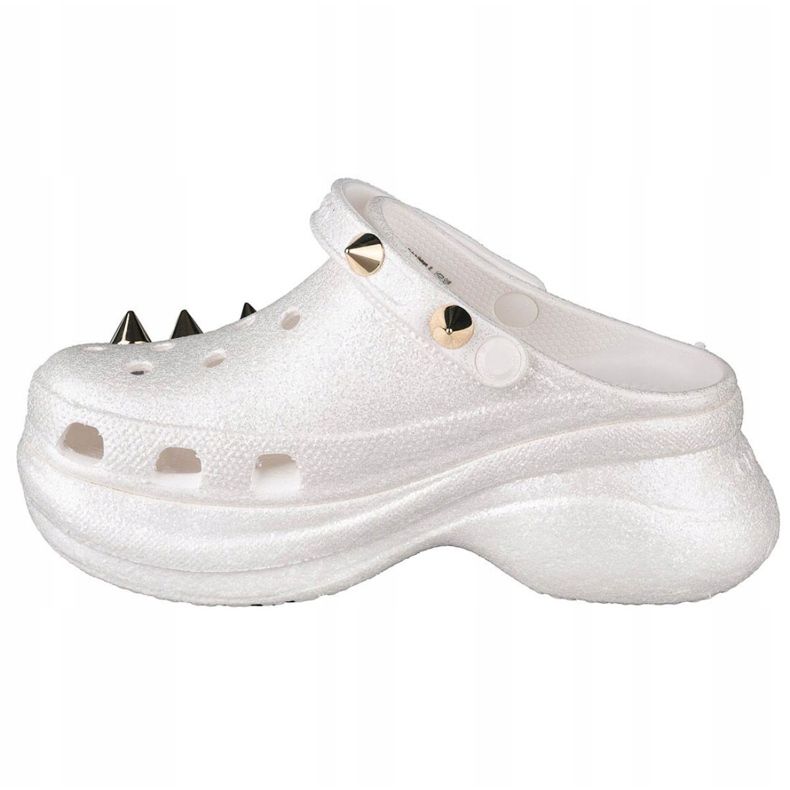Crocs Classic Bae Glitter Stud Clog W 206783-100 blanche d'or 1