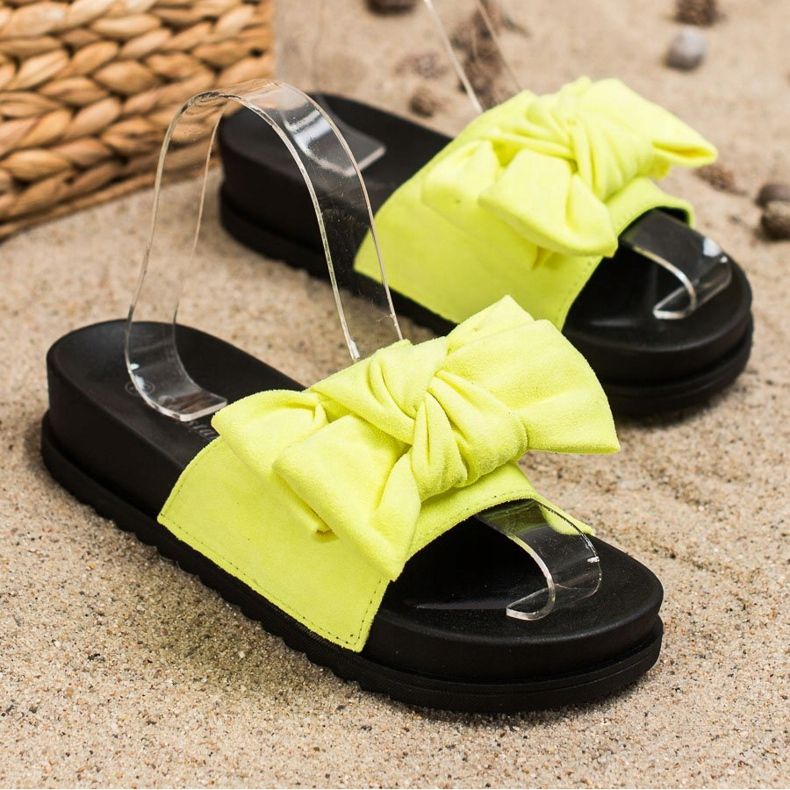 Seastar Pantoufles Avec Un Noeud jaune 1