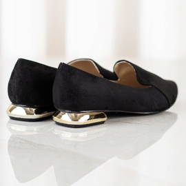 Goodin Escarpins à talon doré noir 1