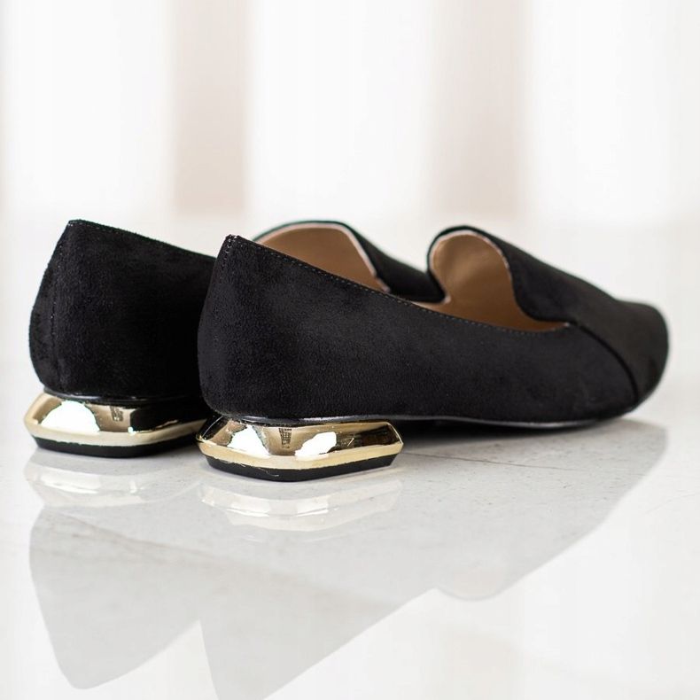 Goodin Escarpins à talon doré noir 1