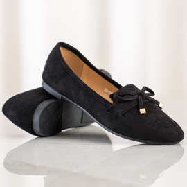 Anesia Paris Mocassins Avec Un Noeud le noir 1