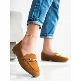 Anesia Paris Mocassins en daim élégants brun 3