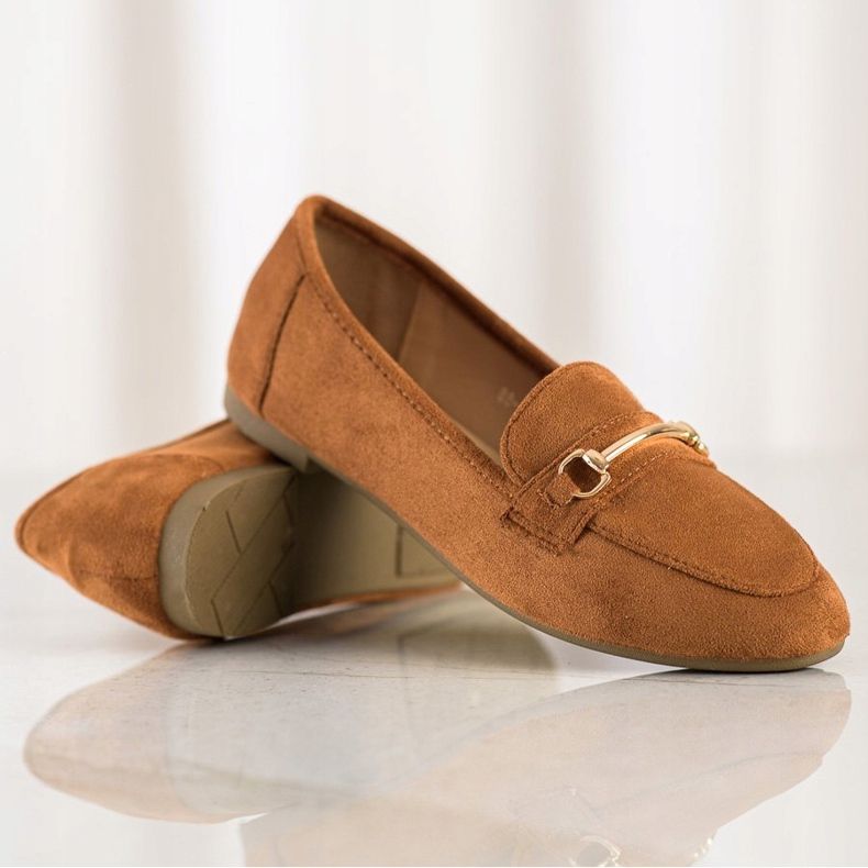 Anesia Paris Mocassins en daim élégants brun 1