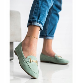 Anesia Paris Mocassins élégants vert 2
